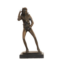 Statue en laiton de musique déco Michael Jackson Craft Sculpture en bronze Tpy-855